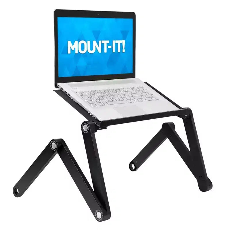 Support d'ordinateur portable réglable | Bureau debout portable | Grand plateau de lit en aluminium léger et multifonctionnel pour le travail, l'école et la maison