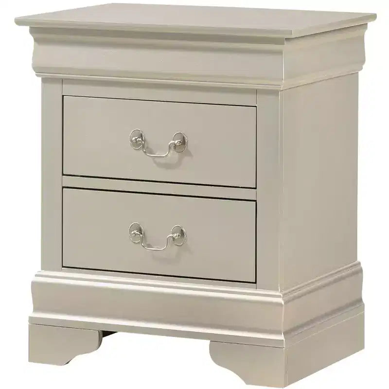 Table de chevet Louis Philippe à 2 tiroirs (61 cm H x 53 cm L x 41 cm P)