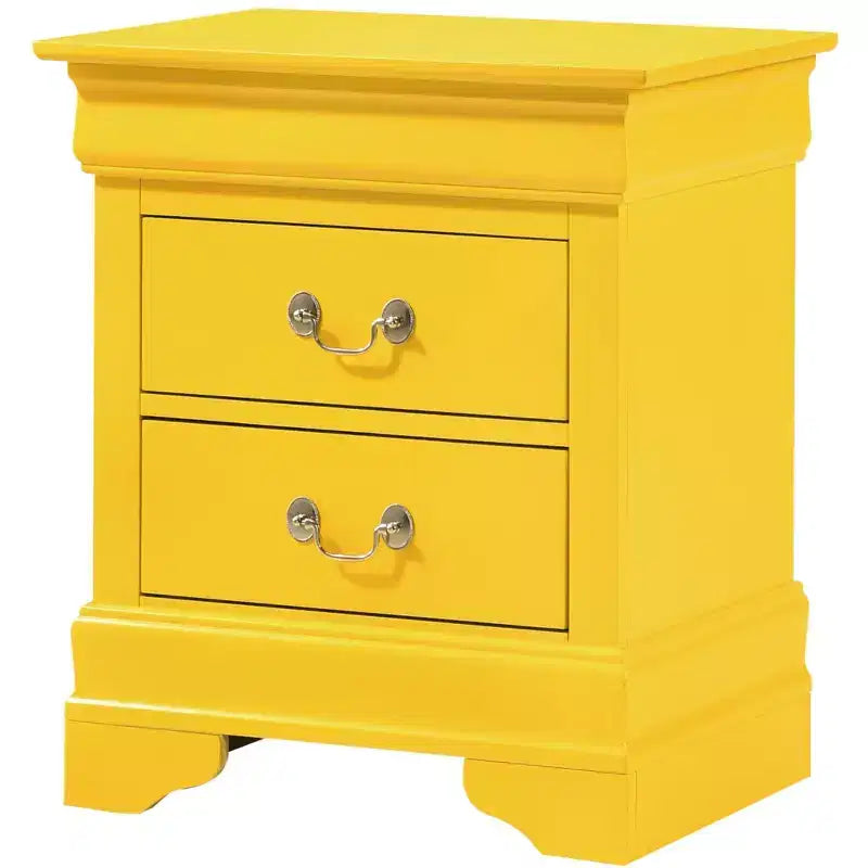 Table de chevet Louis Philippe à 2 tiroirs (61 cm H x 53 cm L x 41 cm P)