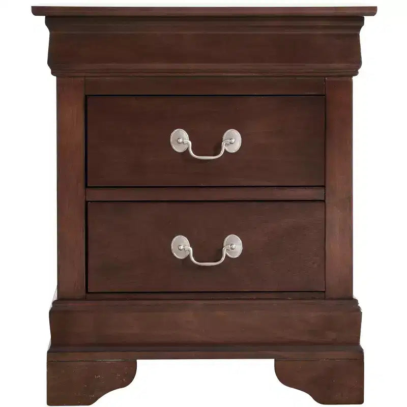 Louis Philippe 2-Drawer Nightstand (24 in. H X 21 in. W X 16 in. D)