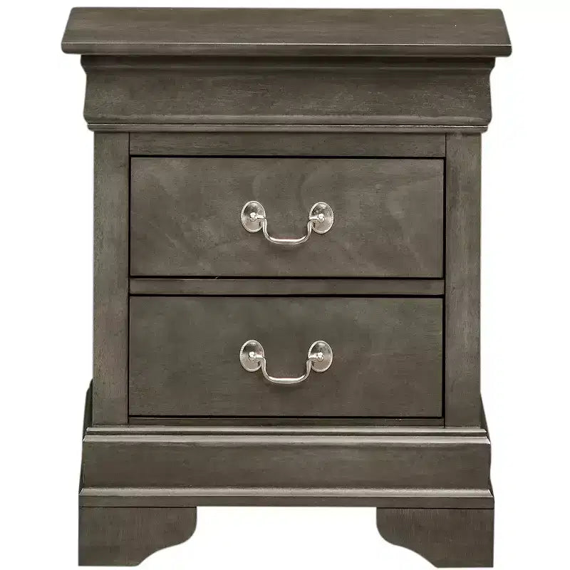 Louis Philippe 2-Drawer Nightstand (24 in. H X 21 in. W X 16 in. D)
