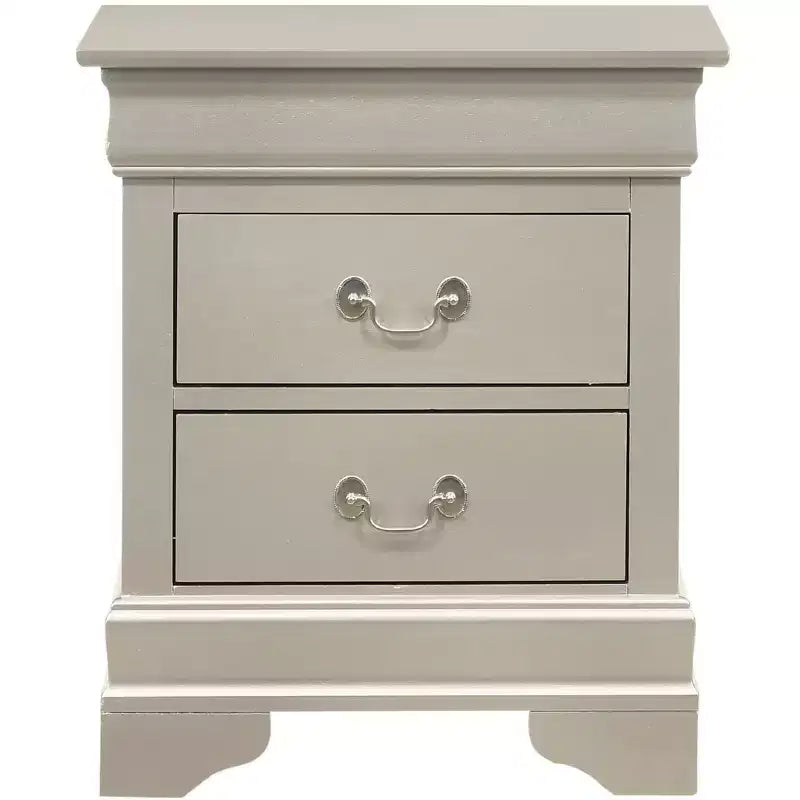 Louis Philippe 2-Drawer Nightstand (24 in. H X 21 in. W X 16 in. D)