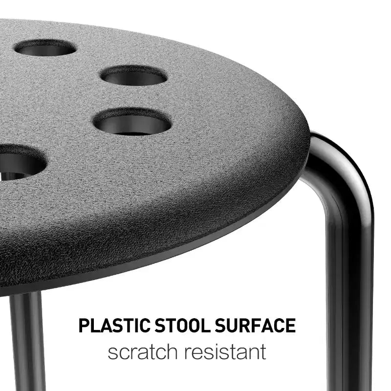 Lot de 5 tabourets empilables sans dossier en plastique pour salle de classe