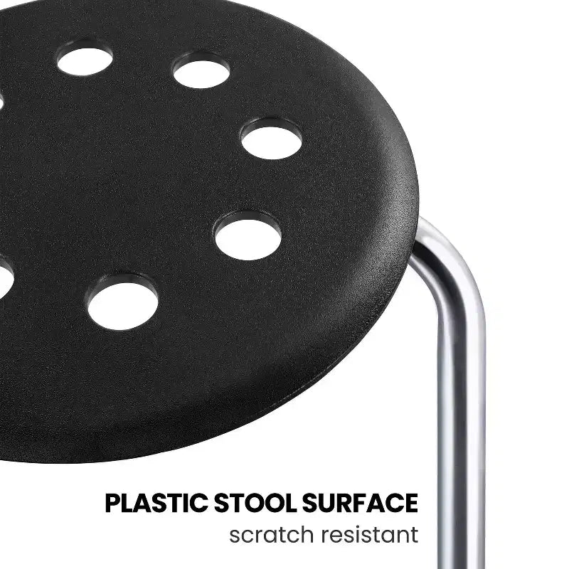 Lot de 5 tabourets empilables sans dossier en plastique pour salle de classe