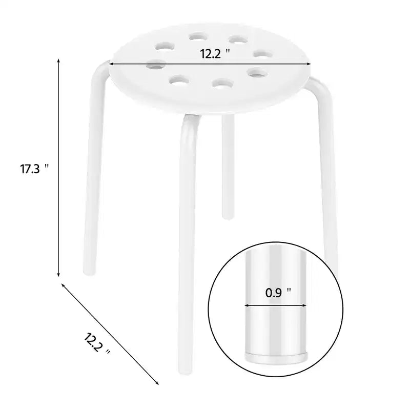 Lot de 5 tabourets empilables sans dossier en plastique pour salle de classe