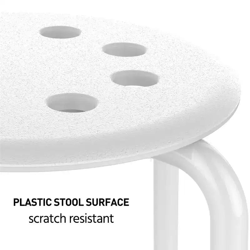 Lot de 5 tabourets empilables sans dossier en plastique pour salle de classe