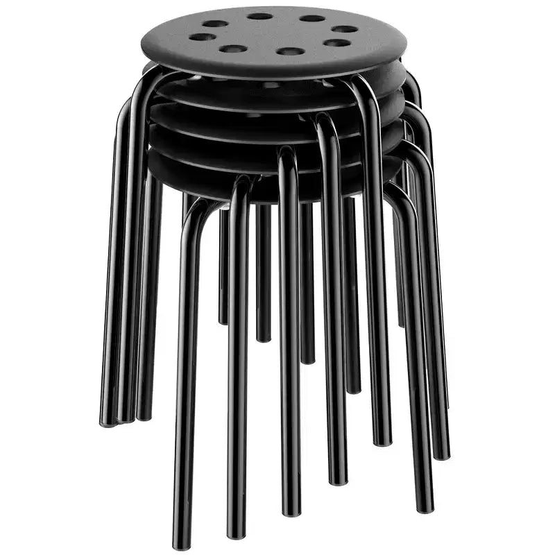 Lot de 5 tabourets empilables sans dossier en plastique pour salle de classe