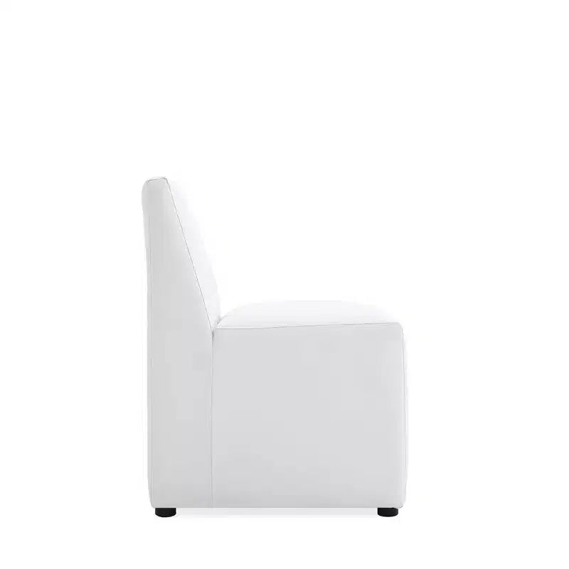 Lot de 2 chaises de salle à manger modernes carrées en similicuir Anna