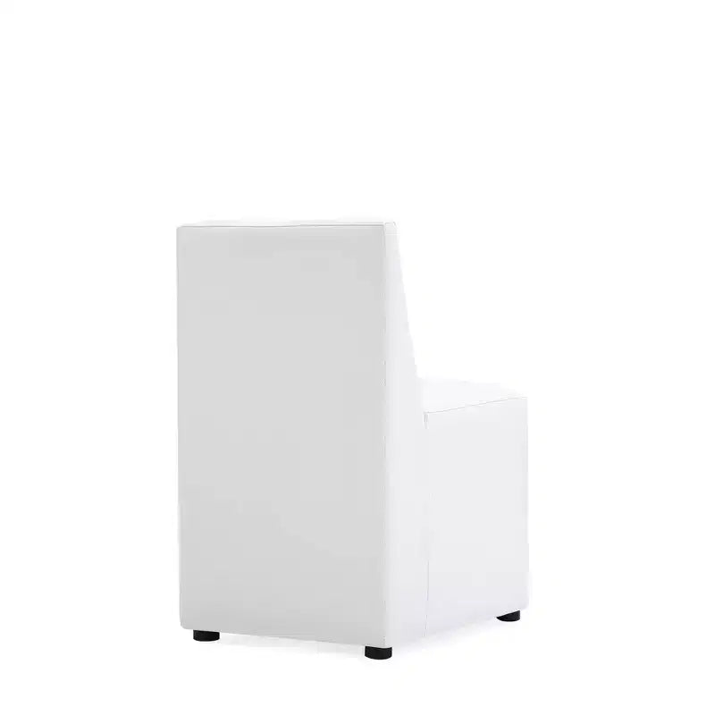 Lot de 2 chaises de salle à manger modernes carrées en similicuir Anna
