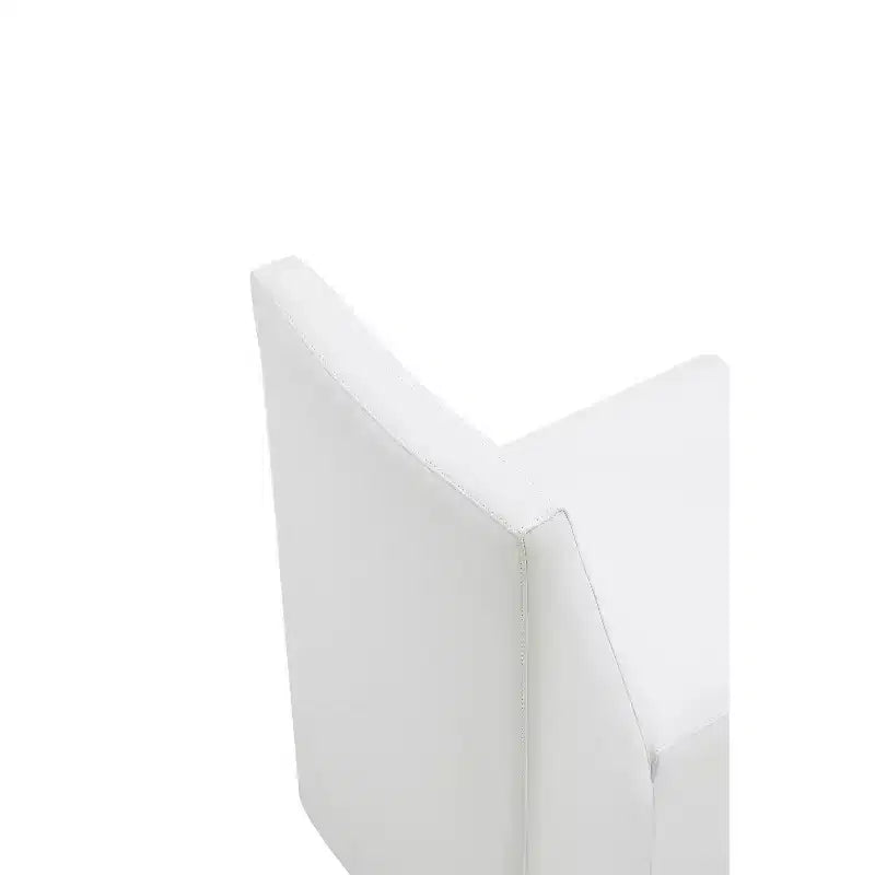 Lot de 2 chaises de salle à manger modernes carrées en similicuir Anna