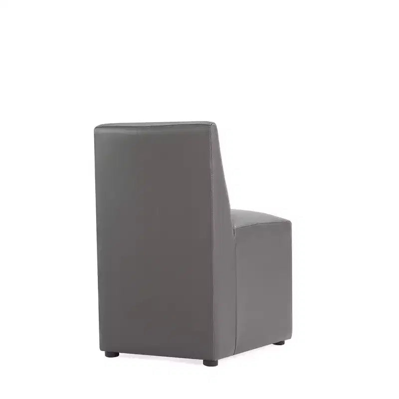 Lot de 2 chaises de salle à manger modernes carrées en similicuir Anna