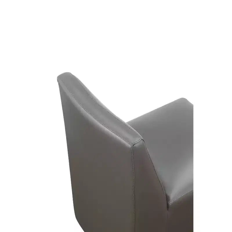 Lot de 2 chaises de salle à manger modernes carrées en similicuir Anna