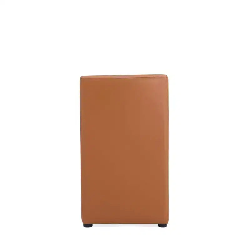 Lot de 2 chaises de salle à manger modernes carrées en similicuir Anna