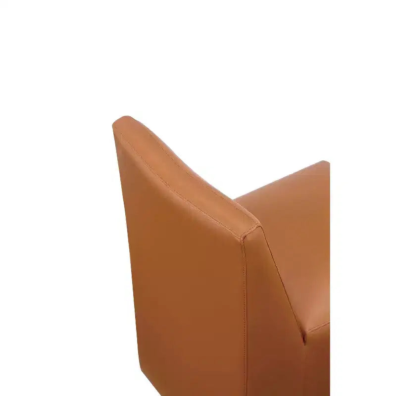 Lot de 2 chaises de salle à manger modernes carrées en similicuir Anna