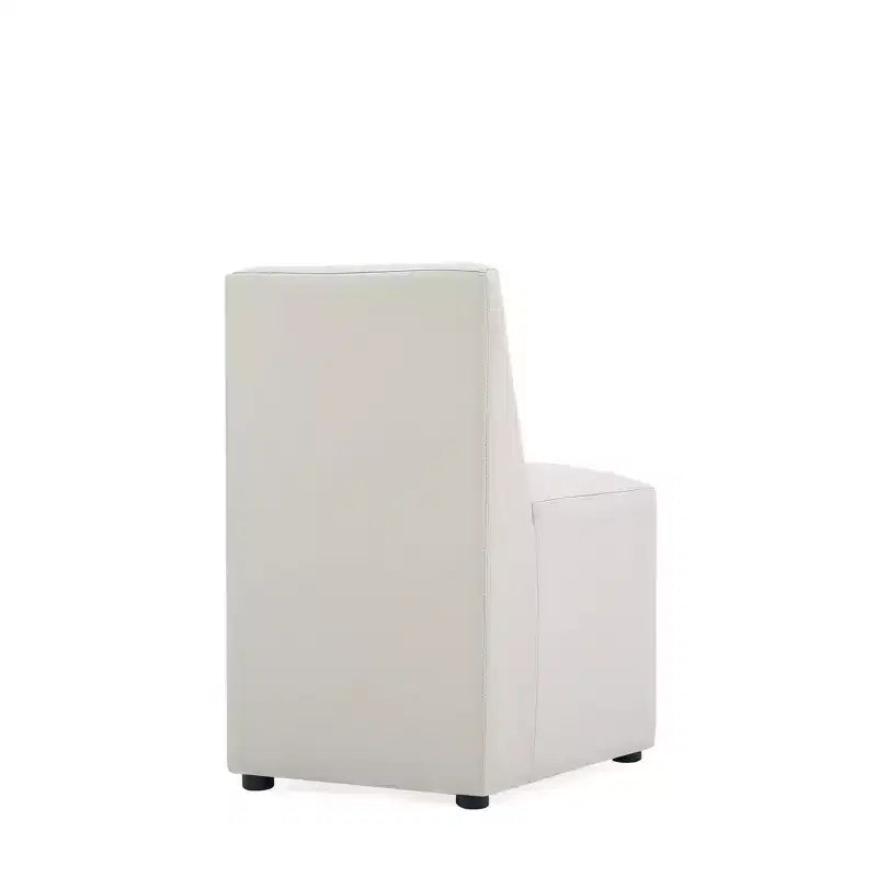 Lot de 2 chaises de salle à manger modernes carrées en similicuir Anna