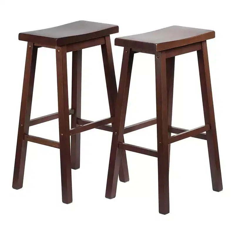 Tabourets de bar classiques de 29 po, en noyer (lot de 10)