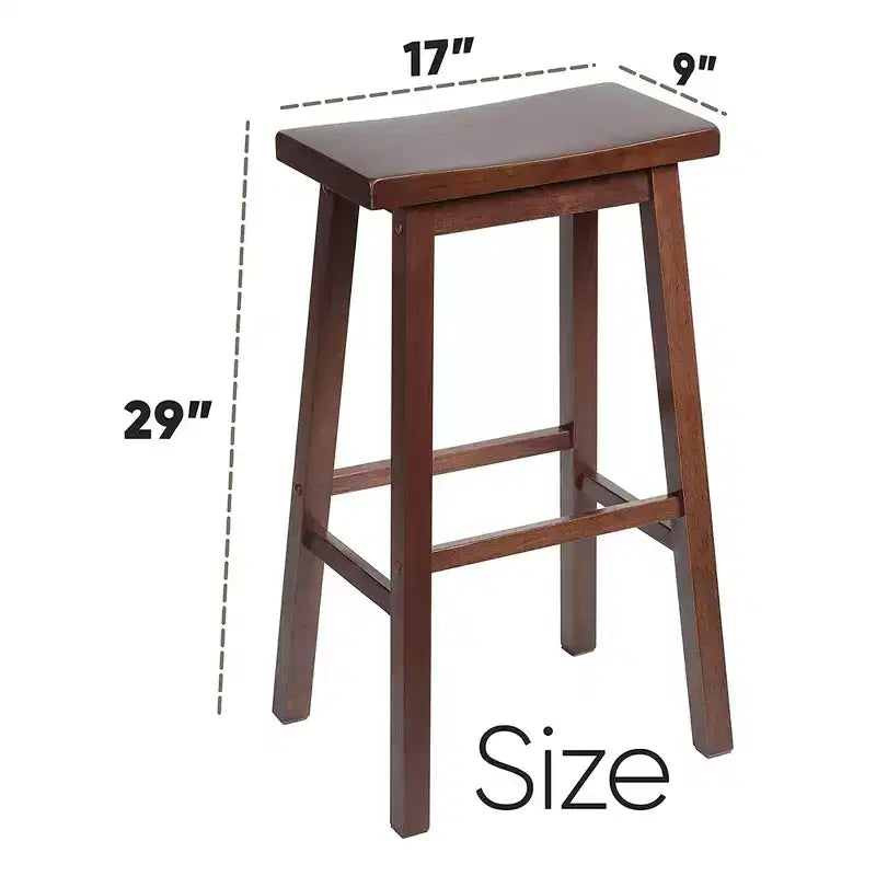 Tabourets de bar classiques de 29 po, en noyer (lot de 10)